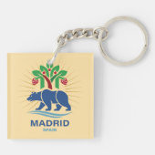 Madrid Spanje Europa Sleutelhanger (Achterkant)
