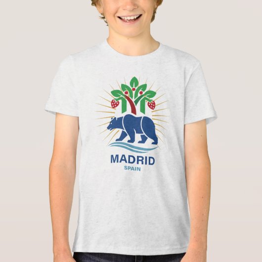 Madrid Spanje Europa Tri-Blend Shirt (Voorkant)