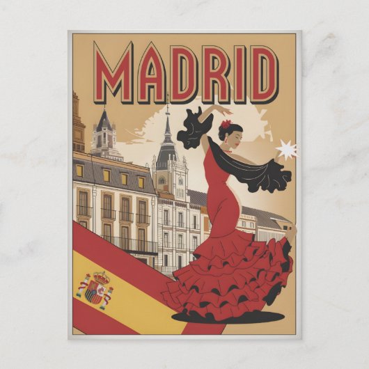  Madrid Spanje flaminco souvenirs, geschenken Briefkaart (Voorkant)