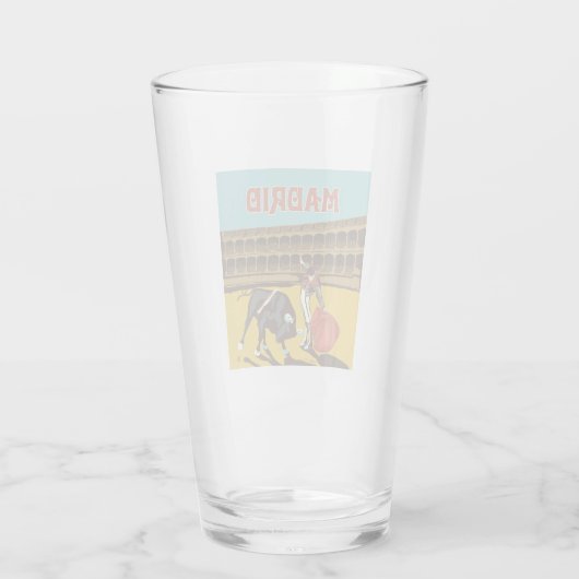 Madrid, Spanje Glas (Achterkant)