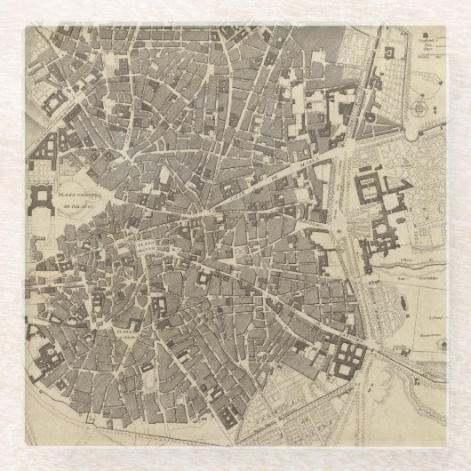 Madrid, Spanje Glazen Onderzetter (Voorkant)