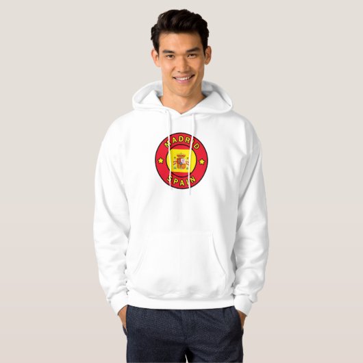 Madrid Spanje Hoodie (Voorkant volledig)