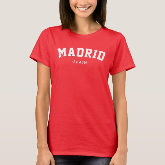 Madrid Spanje hoofdstad logo ontwerp T-shirt (Voorkant)
