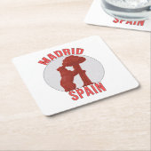 Madrid Spanje Kartonnen Onderzetters (Schuin)