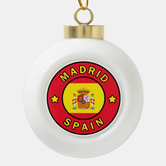Madrid Spanje Keramische Bal Ornament (Voorkant)