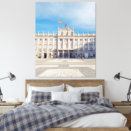 Madrid Spanje Koninklijk Paleis Canvas Afdruk (Insitu (Slaapkamer))