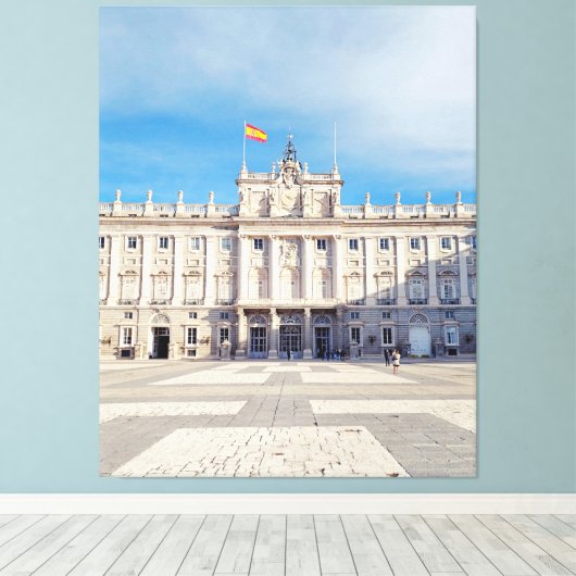 Madrid Spanje Koninklijk Paleis Canvas Afdruk (Insitu (Houten vloer))