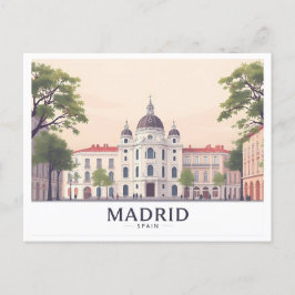 Madrid Spanje Koninklijk Paleis Pastel Travel Desi Briefkaart