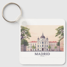 Madrid Spanje Koninklijk Paleis Pastel Travel Desi Sleutelhanger