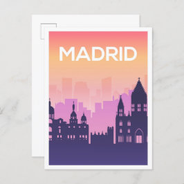 Madrid Spanje Kunst Reizen Illustratie Briefkaart