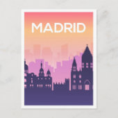Madrid Spanje Kunst Reizen Illustratie Briefkaart (Voorkant)