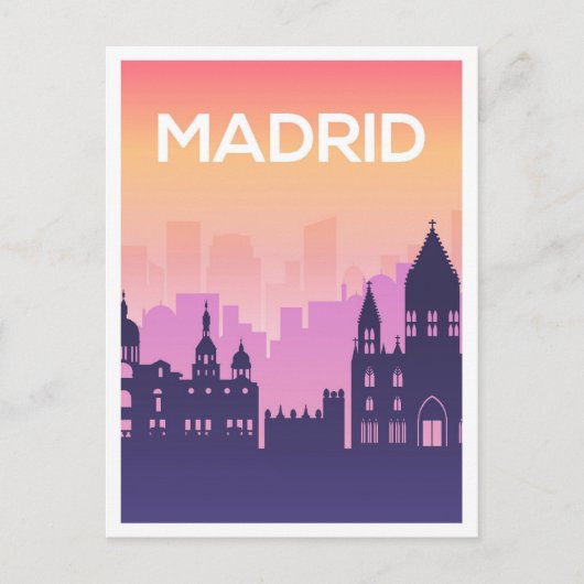 Madrid Spanje Kunst Reizen Illustratie Briefkaart (Voorkant)