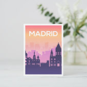 Madrid Spanje Kunst Reizen Illustratie Briefkaart (Staand voorkant)