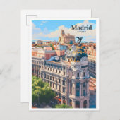 Madrid Spanje Kunst Vintage Reizen Briefkaart (Voorkant / Achterkant)