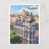 Madrid Spanje Kunst Vintage Reizen Briefkaart (Voorkant)