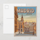  Madrid Spanje lucht uitzicht souvenirs, geschenke Briefkaart (Voorkant / Achterkant)
