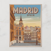  Madrid Spanje lucht uitzicht souvenirs, geschenke Briefkaart (Voorkant)