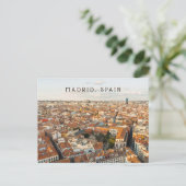 Madrid Spanje Luchtstadsbeeld Reizen Briefkaart (Staand voorkant)