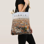 Madrid Spanje Luchtstadsbeeld Reizen Tote Bag (Dichtbij)
