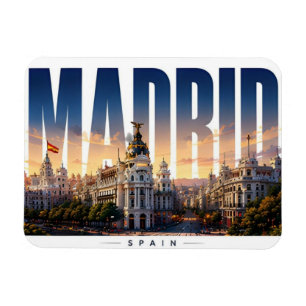 Madrid Spanje Mediterraan en Iberisch Reis 🌍 Magneet