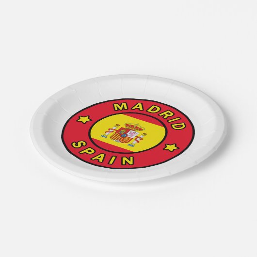 Madrid Spanje Papieren Bordje (Gekanteld)