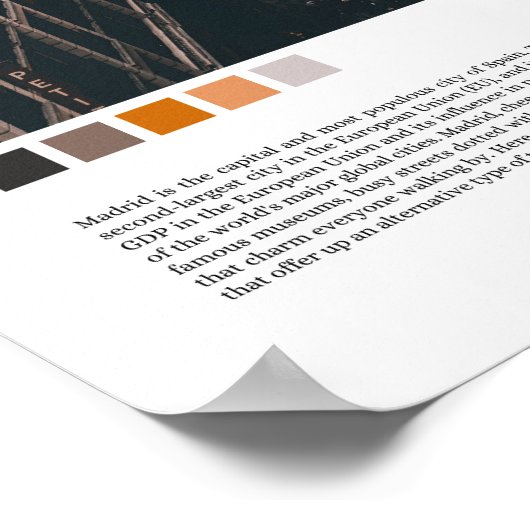 Madrid - Spanje Poster (Hoek)