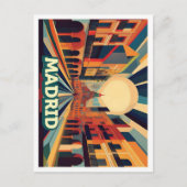 Madrid Spanje Reis artistiek kleurrijk Briefkaart (Voorkant)