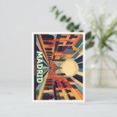 Madrid Spanje Reis artistiek kleurrijk Briefkaart (Staand voorkant)