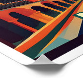 Madrid Spanje Reis artistiek kleurrijk Poster (Hoek)