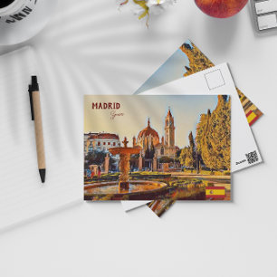 Madrid Spanje Reislandschap souvenir Briefkaart