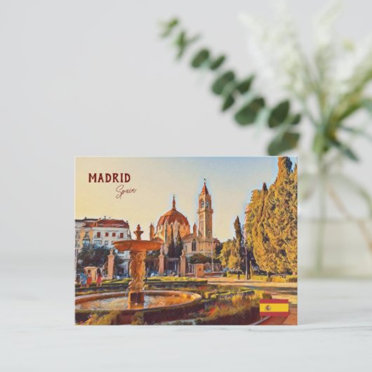 Madrid Spanje Reislandschap souvenir Briefkaart (Staand voorkant)