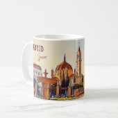 Madrid Spanje Reislandschap souvenir Koffiemok (Voorkant links)