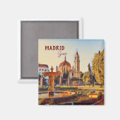 Madrid Spanje Reislandschap souvenir Magneet (Voorkant / Achterkant)