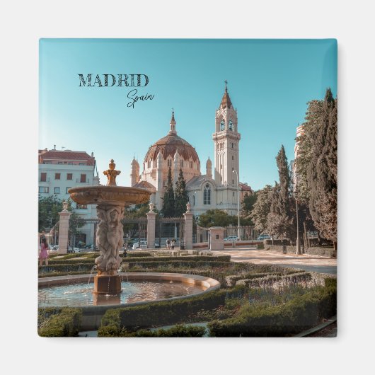 Madrid Spanje Reislandschap souvenir Magneet (Voorkant)