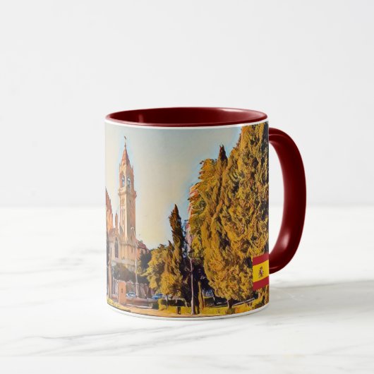 Madrid Spanje Reislandschap souvenir Mok (Voorkant rechts)