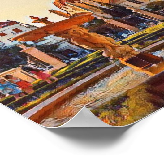 Madrid Spanje Reislandschap souvenir Poster (Hoek)