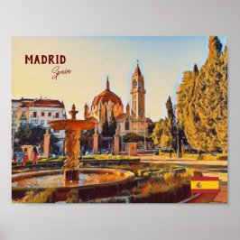 Madrid Spanje Reislandschap souvenir Poster