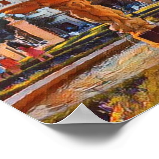 Madrid Spanje Reislandschap souvenir Poster (Hoek)