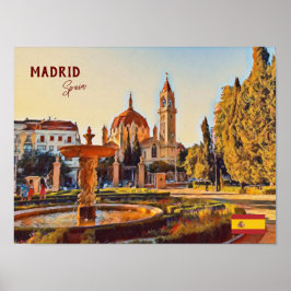 Madrid Spanje Reislandschap souvenir Poster