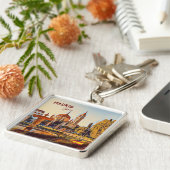 Madrid Spanje Reislandschap souvenir Sleutelhanger (Zijkant)