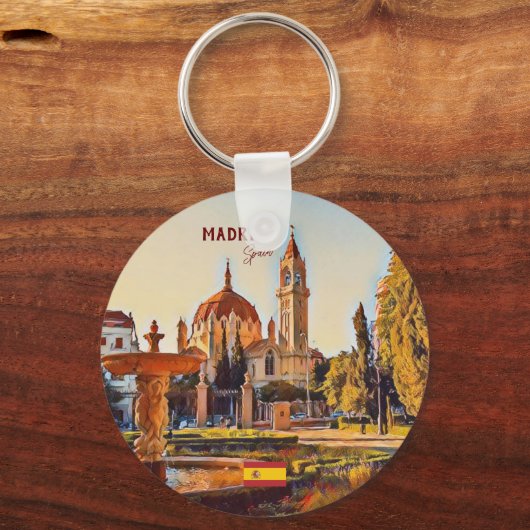 Madrid Spanje Reislandschap souvenir Sleutelhanger (Voorkant)