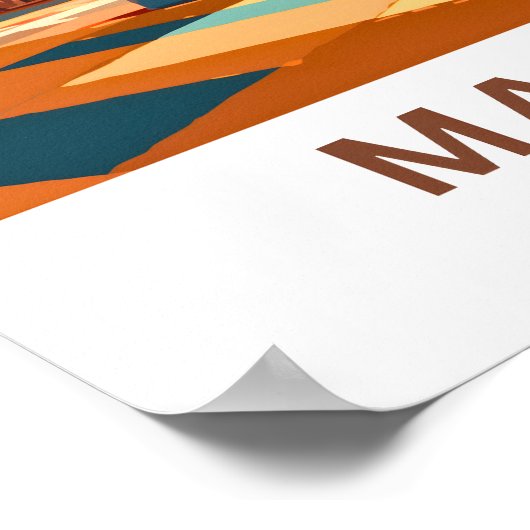 Madrid Spanje Reisprint Poster (Hoek)