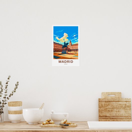Madrid Spanje Reisprint Poster (Keuken)