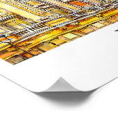 Madrid Spanje Reizen Waterverf Hand getekend Poster (Hoek)