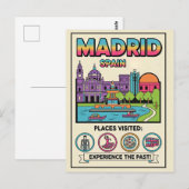 Madrid Spanje Retro Jaren 90 Reizen  Briefkaart (Voorkant / Achterkant)