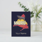 Madrid Spanje Retro Regio Kaart  Bull (Staand voorkant)