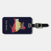 Madrid Spanje Retro Regio Kaart  Bull Bagagelabel (Voorkant horizontaal)