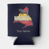 Madrid Spanje Retro Regio Kaart  Bull Blikjeskoeler (Voorkant)