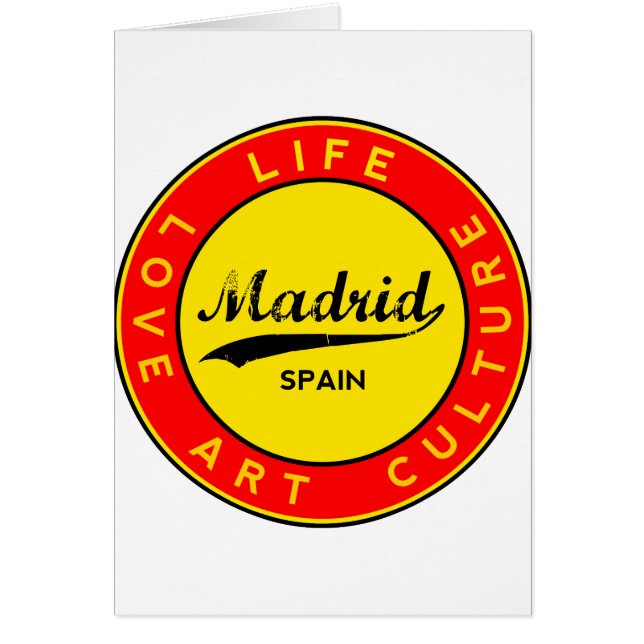 Madrid, Spanje, rode cirkel, kunst (Voorkant)