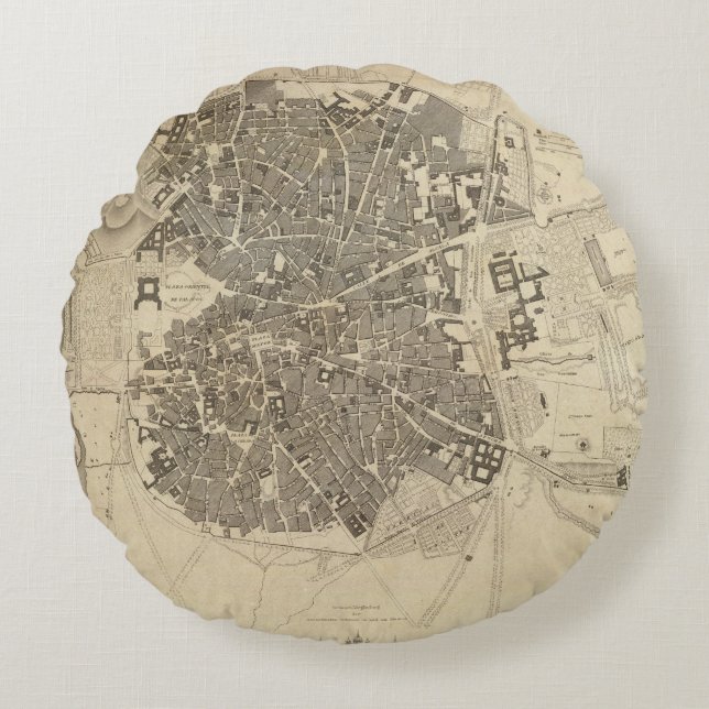 Madrid, Spanje Rond Kussen (Voorkant)